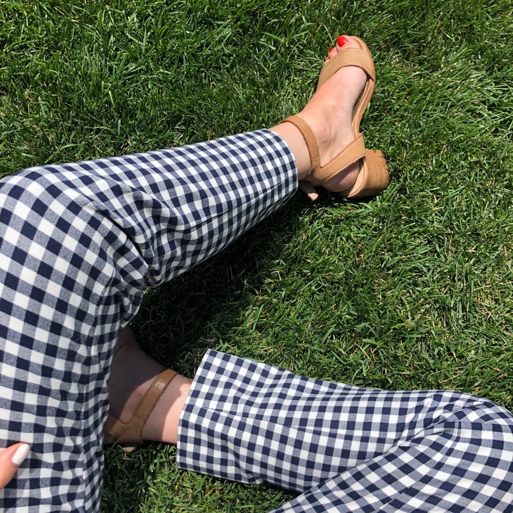 J. Crew Gingham Martie Pants